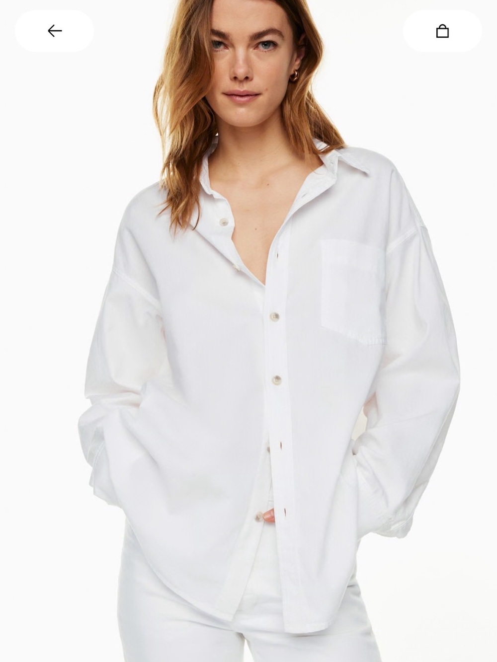 Aritzia Denim Forum Boyfriend shirt Medium